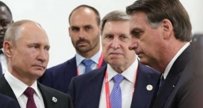 Vladimir Putin e Jair Bolsonaro