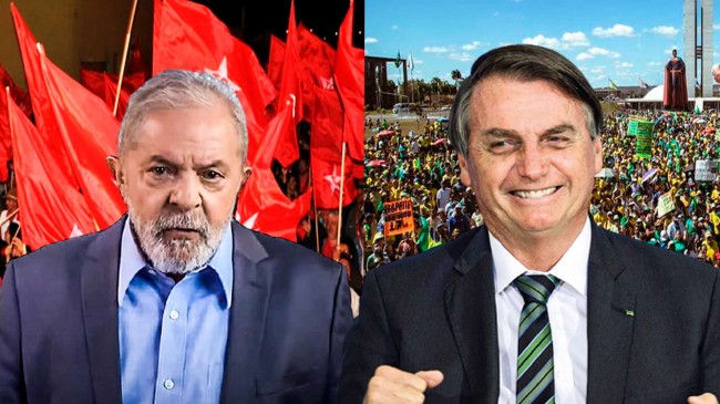 Fotomontagem: Lula e Jair Bolsonaro
