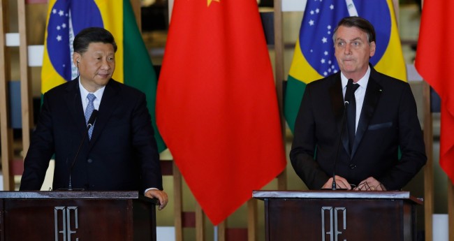 Xi Jinping e Jair Bolsonaro e evento do Brics - Foto: Isac Nóbrega/PR