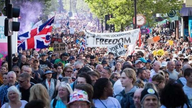 Manifestação em Londres - Reprodução internet