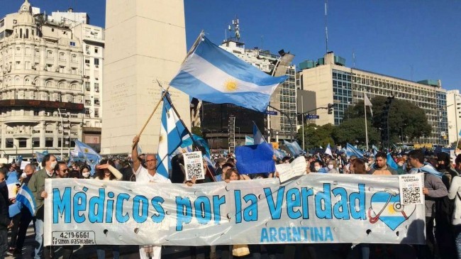 Argentinos protestam - Reprodução internet