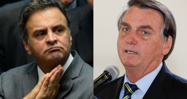 Aécio Neves e Jair Bolsonaro - Foto: Reprodução