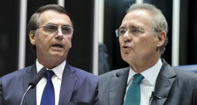 Jair Bolsonaro e Renan Calheiros - Foro: Edilson Rodrigues/Agência Senado; Geraldo Magela/Agência Senado