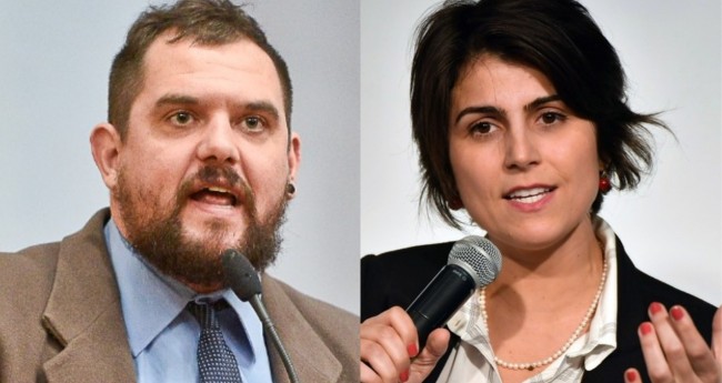 Deputado Rodrigo Maroni e Manuela Dávila - Foto: Alrs; Reprodução