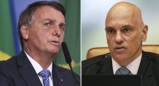 Jair Bolsonaro e Alexandre de Moraes - Foto: Isac Nóbrega/PR; Nelson Jr./SCO/STF