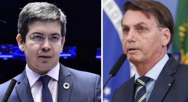 Randolfe Rodrigues e Jair Bolsonaro - Foto: Waldemir Barreto/Agência Senado; Alan Santos/PR
