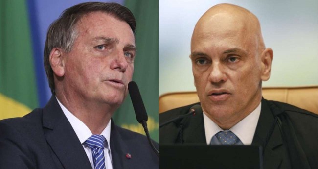 Jair Bolsonaro e Alexandre de Moraes - Foto: Isac Nóbrega/PR; Nelson Jr./STF