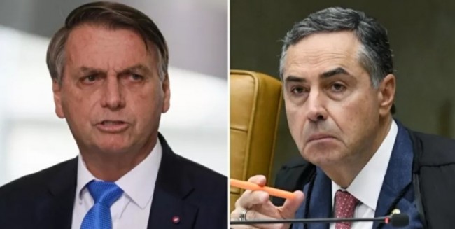 Jair Bolsonaro e Luis Roberto Barroso - Foto: PR; STF