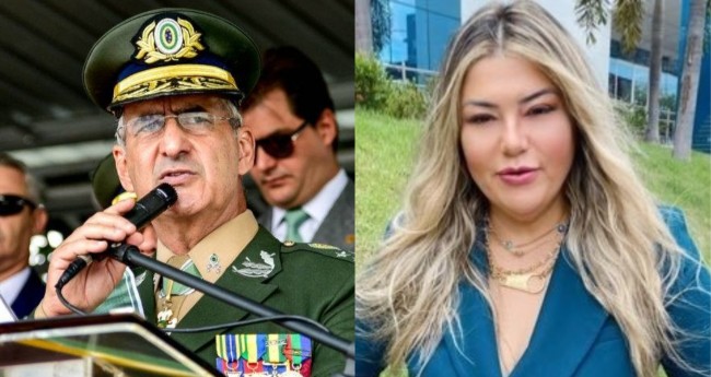 General Luiz Eduardo Ramos e Samantha Cavalca - Foto: Exército Brasileiro; Reprodução