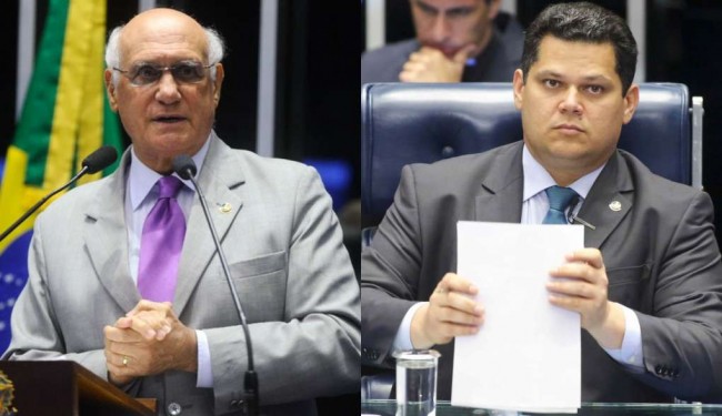 Senadores Lasier Martins e Davi Alcolumbre - Fotomontagem 