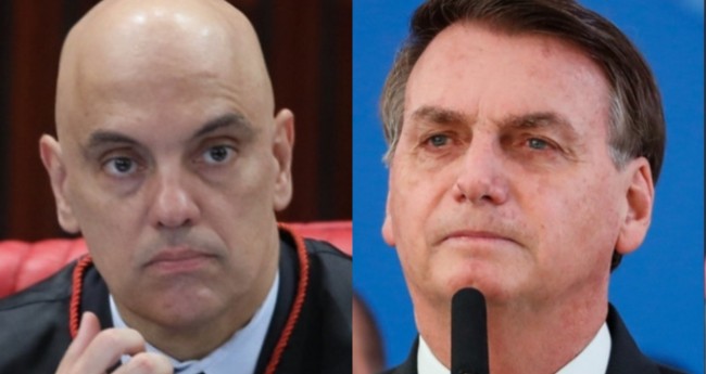 Alexandre de Moraes e Jair Bolsonaro - Foto: TSE; PR
