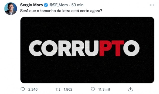 Reprodução: Twitter - Sérgio Moro
