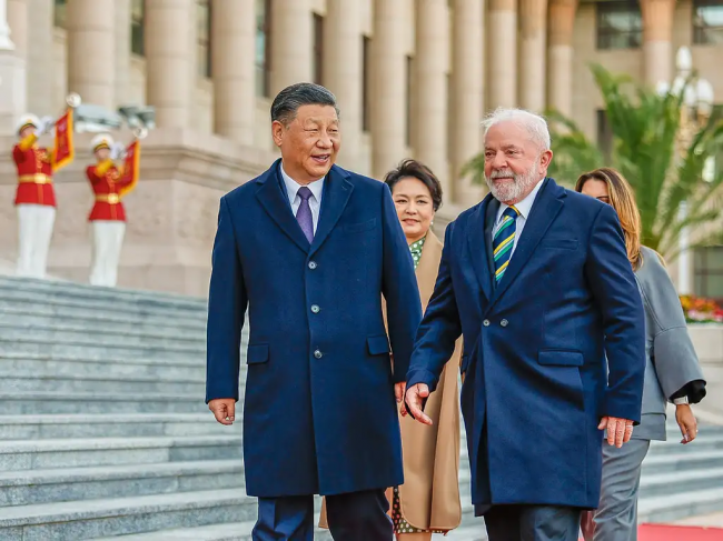 Lula e Xi Jinping, presidente da China  - Reprodução internet