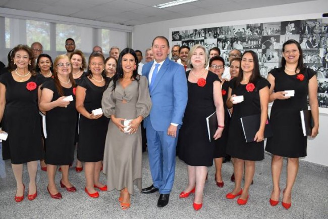 Presidente da Alems, Gerson Claro e a esposa, Katia Claro.