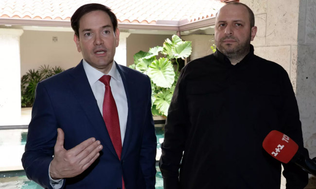 Marco Rubio e Rustem Umierov, representante do governo ucraniano - Reprodução internet