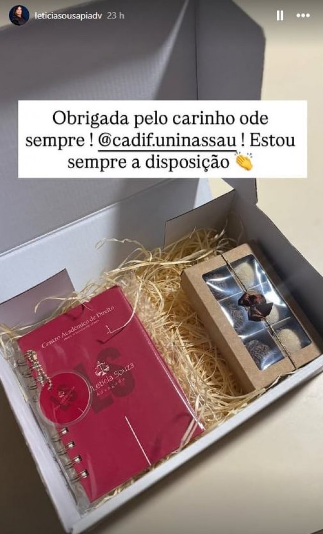 A última postagem de Letícia