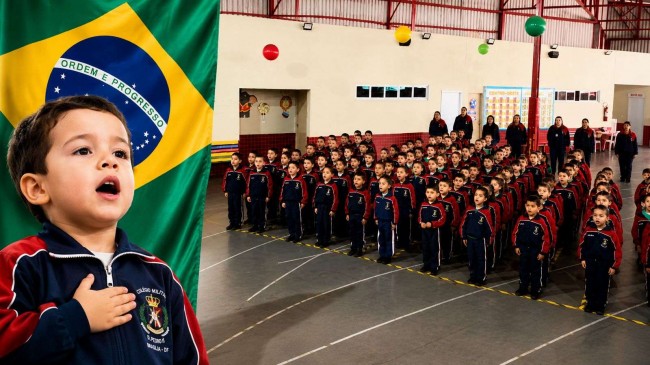 Imagem das crianças geradas por IA.