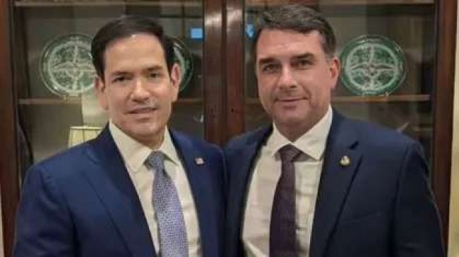 Flavio Bolsonaro e Marco Rubio - Reprodução internet