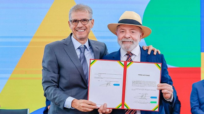 Lula e Sidônio Palmeira, ministro da Secretaria de Comunicação Social - Reprodução internet