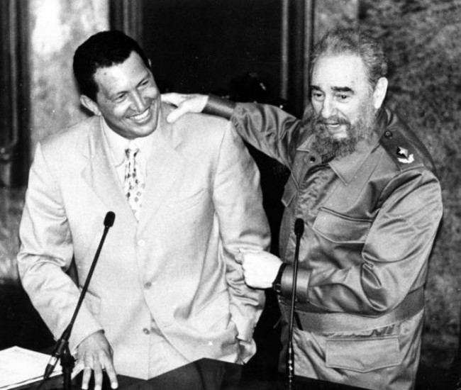 Hugo Chávez e Fidel Castro