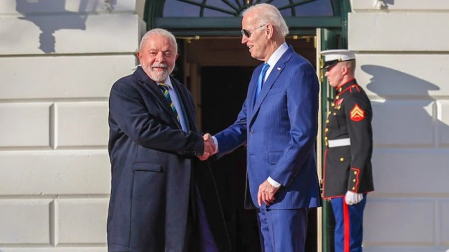 Lula e o ex-presidente Biden – Reprodução internet